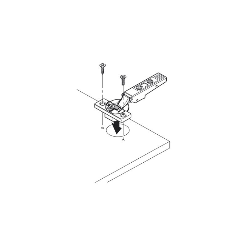 Zawias Meblowy Blum Do Ramki Aluminiowej 71B950A