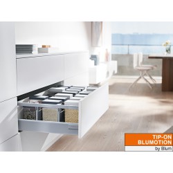 Kompletny Tandembox Antaro Tip-on Blumotion Blum szary L-450 wysokość D 65 kg