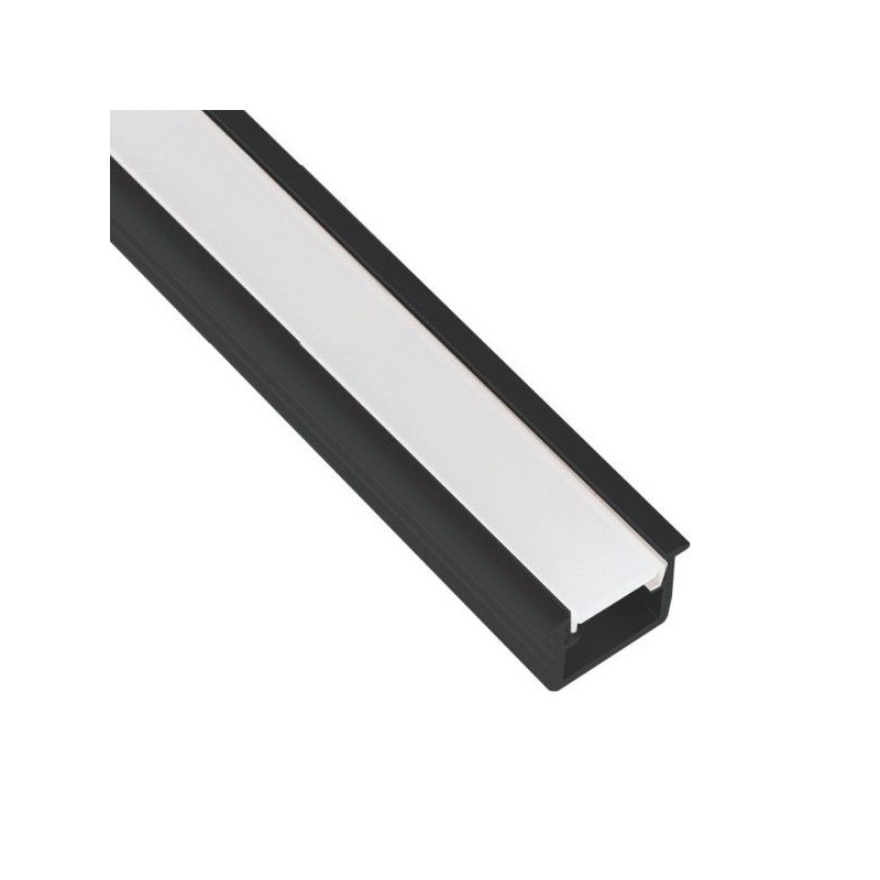 Profil aluminiowy czarny do taśmy LED INSIDE LINE MINI 2m do wpustu klosz mleczny