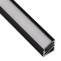 Profil aluminiowy do taśmy LED, TRI-LINE MINI 2m - czarny klosz mleczny