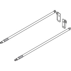 Reling podłużny METABOX, dł. 350 mm, R9001 kremowo-biała