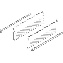 METABOX bok H (150 mm), częściowy wysuw, 25 kg, dł. 550 mm, wersja na wcisk, lewy/prawy, R9001 kremowo-biała