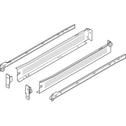 METABOX bok N (54 mm), częściowy wysuw, 25 kg, dł. 500 mm, wersja na wcisk, lewy/prawy, R9001 kremowo-biała