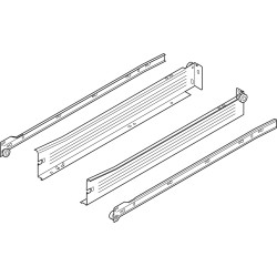 METABOX bok N (54 mm), częściowy wysuw, 25 kg, dł. 350 mm, wersja na wcisk, lewy/prawy, R9001 kremowo-biała