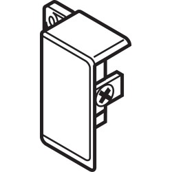Mocowanie frontu METABOX, wys. N, do szuflady wewnętrznej, lewe, R9001 kremowo-biała