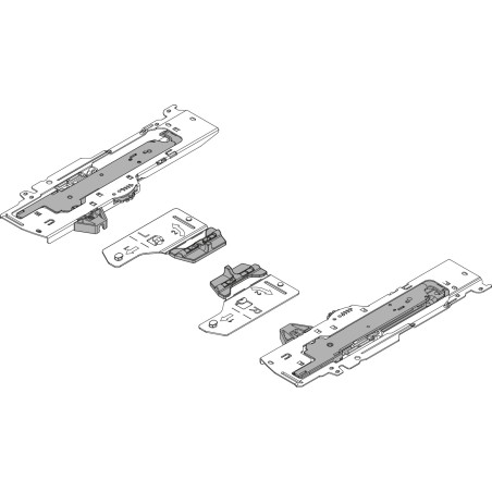 TIP-ON BLUMOTION zestaw (Jednostka + Zabierak) do TANDEMBOX, Typ L1, dł. NL 350-600 mm, Całkowita waga szuflady 0-20 kg, prawy