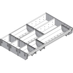 ORGA-LINE wkład kombi (częściowe wypełnienie), do szuflady standardowej TANDEMBOX, dł. NL 500 mm, szer. 297 mm, inox
