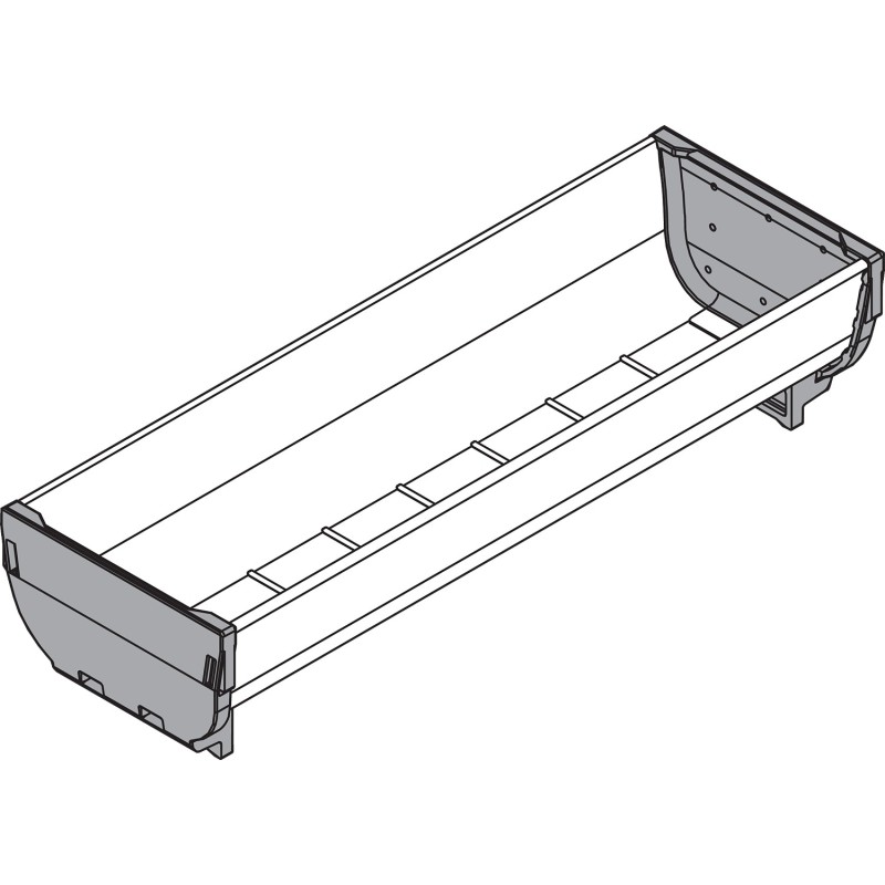 ORGA-LINE pojemnik,  TANDEMBOX/TANDEM szuflady standardowej, długość 264 mm, szerokość 88 mm, inox