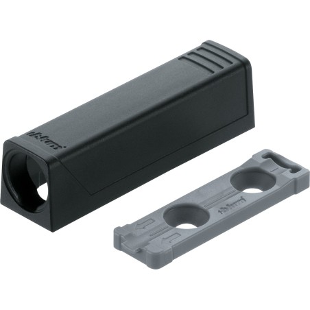 Adapter TIP-ON do drzwi, prosty (20/17 mm), czarna
