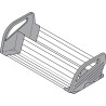 ORGA-LINE uchwyt na przyprawy, od szerokości korpusu 450 mm, 1 szt., inox-szczotk.-lakier.