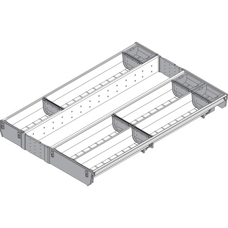 ORGA-LINE wkład z pojemnikami (całkowite wypełnienie), do szuflady standardowej TANDEMBOX, dł. NL 650 mm, szer. korpusu KB 5