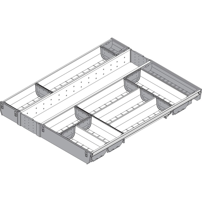 ORGA-LINE wkład z pojemnikami (całkowite wypełnienie), do szuflady standardowej TANDEMBOX, dł. NL 650 mm, szer. korpusu KB 6