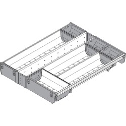 ORGA-LINE wkład z pojemnikami (całkowite wypełnienie), do szuflady standardowej TANDEMBOX, dł. NL 450 mm, szer. korpusu KB 4