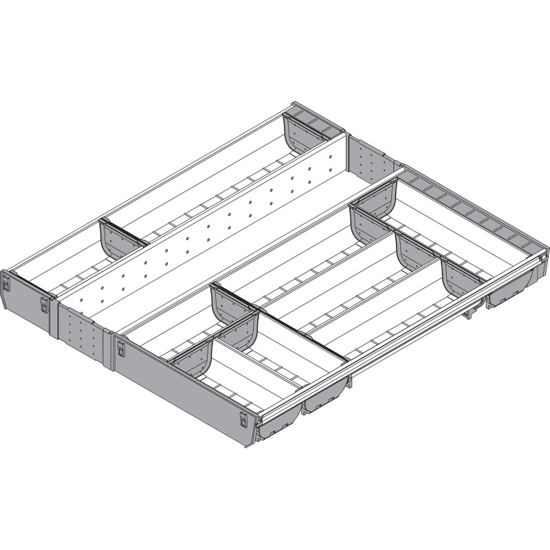 ORGA-LINE wkład z pojemnikami (całkowite wypełnienie), do szuflady standardowej TANDEMBOX, dł. NL 600 mm, szer. korpusu KB 6