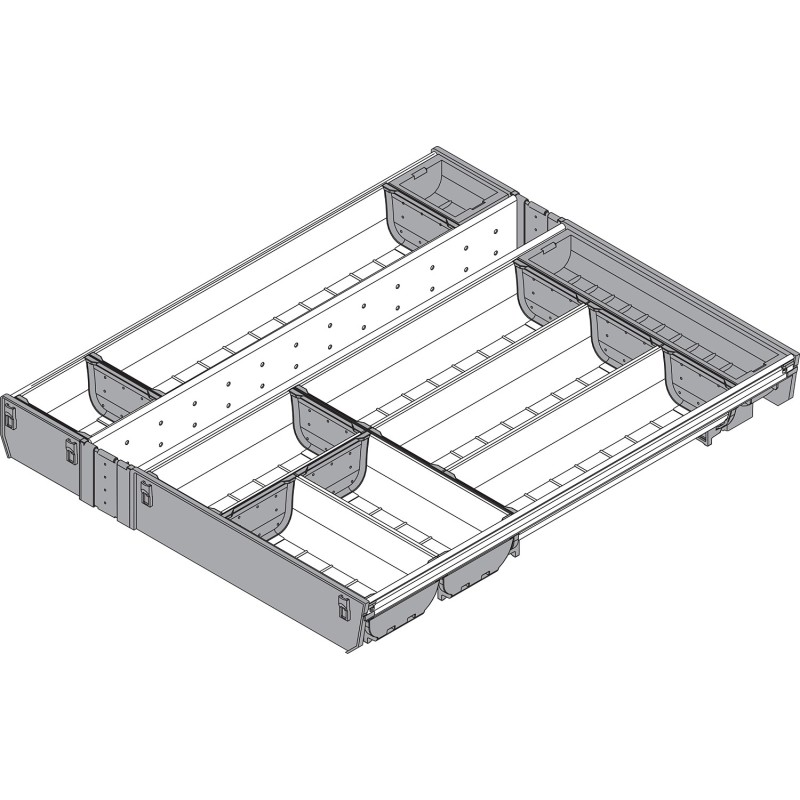 ORGA-LINE wkład z pojemnikami (całkowite wypełnienie), do szuflady standardowej TANDEMBOX, dł. NL 550 mm, szer. korpusu KB 5