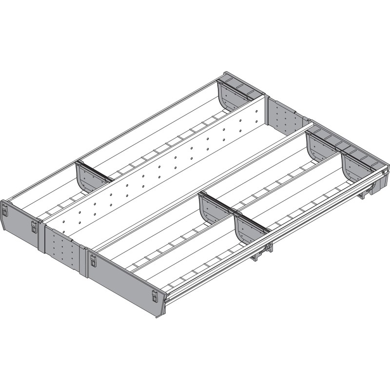 ORGA-LINE wkład z pojemnikami (całkowite wypełnienie), do szuflady standardowej TANDEMBOX, dł. NL 600 mm, szer. korpusu KB 5