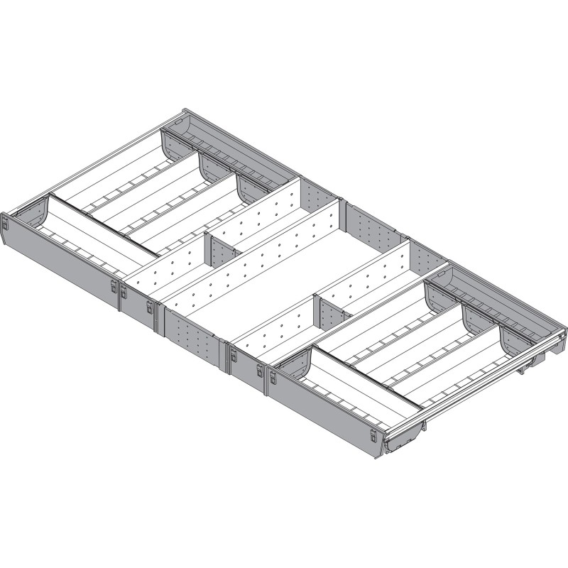 ORGA-LINE wkład z pojemnikami (całkowite wypełnienie), do szuflady standardowej TANDEMBOX, dł. NL 450 mm, szer. korpusu KB 1