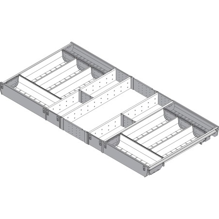 ORGA-LINE wkład z pojemnikami (całkowite wypełnienie), do szuflady standardowej TANDEMBOX, dł. NL 450 mm, szer. korpusu KB 1
