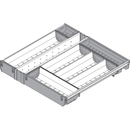 ORGA-LINE wkład z pojemnikami (całkowite wypełnienie), do szuflady standardowej TANDEMBOX, dł. NL 450 mm, szer. korpusu KB 5