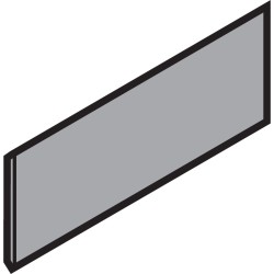 TANDEMBOX Zaślepka, prostokątna, symetr., nadrukowany (blum), jasnoszare