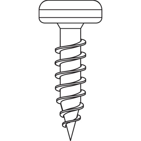 wkręty do płyty wiórowej, łeb płaski, ?4,0mm, dł.: 15 mm, cynkowana