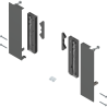 Blum ZI4.4ES1 Mocowanie frontu MERIVOBOX , do szuflady wewnętrznej z elementami dekoracyjnymi, lewe/prawe