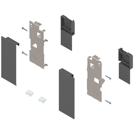 Blum ZI7.0KS0 Mocowania frontu Mocowanie frontu LEGRABOX , wys. K, do szuflady wewnętrznej, lewe/prawe, do LEGRABOX pure antracy