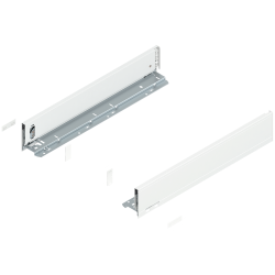 Blum 770M5002S Boki Bok szuflady LEGRABOX, wysokość M (90.5 mm), dł. 500 mm, lewy/prawy, do LEGRABOX pure jedwabiście biały mat 