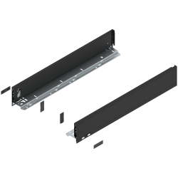Blum 770M5502S Boki Bok szuflady LEGRABOX, wysokość M (90.5 mm), dł. 550 mm, lewy/prawy, do LEGRABOX pure czarny mat prawy+lewy