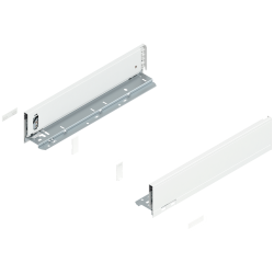 Blum 770M4002S Boki Bok szuflady LEGRABOX, wysokość M (90.5 mm), dł. 400 mm, lewy/prawy, do LEGRABOX pure jedwabiście biały mat 