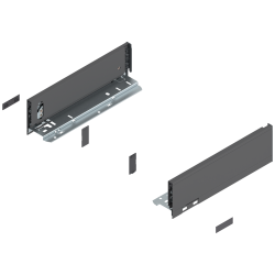 Blum 770M3002S Boki Bok szuflady LEGRABOX, wysokość M (90.5 mm), dł. 300 mm, lewy/prawy, do LEGRABOX pure antracyt mat prawy+lew