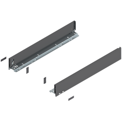 Blum 770M6002S Boki Bok szuflady LEGRABOX, wysokość M (90.5 mm), dł. 600 mm, lewy/prawy, do LEGRABOX pure antracyt mat prawy+lew