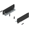 Blum 770M2702S Boki Bok szuflady LEGRABOX, wysokość M (90.5 mm), dł. 270 mm, lewy/prawy, do LEGRABOX pure czarny mat prawy+lewy