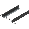 Blum 770M6002S Boki Bok szuflady LEGRABOX, wysokość M (90.5 mm), dł. 600 mm, lewy/prawy, do LEGRABOX pure czarny mat prawy+lewy