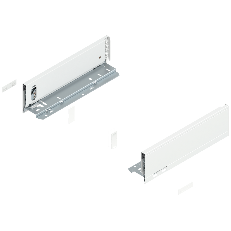 Blum 770M3002S Boki Bok szuflady LEGRABOX, wysokość M (90.5 mm), dł. 300 mm, lewy/prawy, do LEGRABOX pure jedwabiście biały mat 