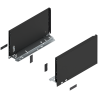 Blum 770C3002S Boki Bok szuflady LEGRABOX, wysokość C (177 mm), dł. 300 mm, lewy/prawy, do LEGRABOX pure czarny mat prawy+lewy