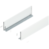 Blum 770C6502S Boki Bok szuflady LEGRABOX, wysokość C (177 mm), dł. 650 mm, lewy/prawy, do LEGRABOX pure jedwabiście biały mat p