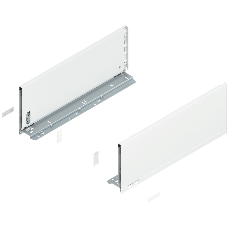 Blum 770C4502S Boki Bok szuflady LEGRABOX, wysokość C (177 mm), dł. 450 mm, lewy/prawy, do LEGRABOX pure jedwabiście biały mat p