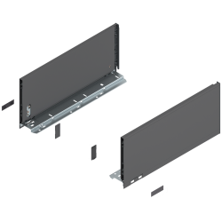 Blum 770C4002S Boki Bok szuflady LEGRABOX, wysokość C (177 mm), dł. 400 mm, lewy/prawy, do LEGRABOX pure antracyt mat prawy+lewy