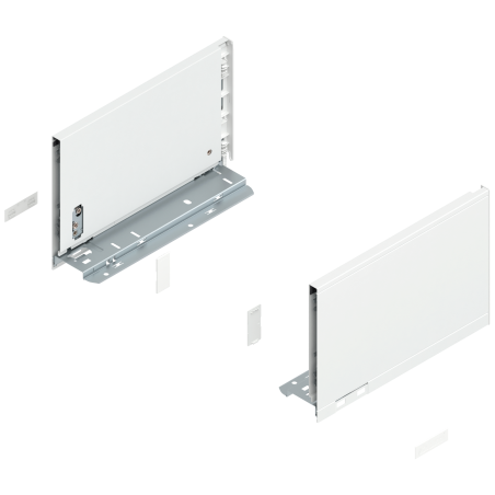 Blum 770C2702S Boki Bok szuflady LEGRABOX, wysokość C (177 mm), dł. 270 mm, lewy/prawy, do LEGRABOX pure jedwabiście biały mat p