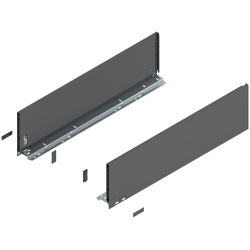 Blum 770C6502S Boki Bok szuflady LEGRABOX, wysokość C (177 mm), dł. 650 mm, lewy/prawy, do LEGRABOX pure antracyt mat prawy+lewy