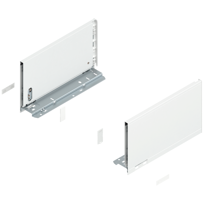 Blum 770C3002S Boki Bok szuflady LEGRABOX, wysokość C (177 mm), dł. 300 mm, lewy/prawy, do LEGRABOX pure jedwabiście biały mat p