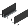Blum 770C4002S Boki Bok szuflady LEGRABOX, wysokość C (177 mm), dł. 400 mm, lewy/prawy, do LEGRABOX pure czarny mat prawy+lewy