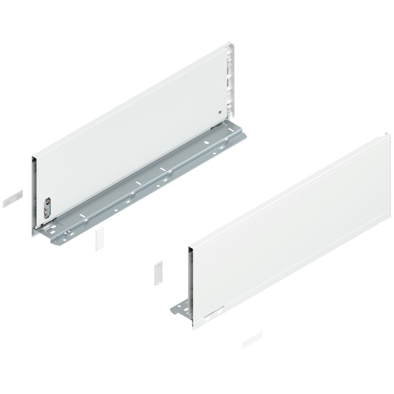 Blum 770C5002S Boki Bok szuflady LEGRABOX, wysokość C (177 mm), dł. 500 mm, lewy/prawy, do LEGRABOX pure jedwabiście biały mat p