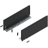 Blum 770C5002S Boki Bok szuflady LEGRABOX, wysokość C (177 mm), dł. 500 mm, lewy/prawy, do LEGRABOX pure czarny mat prawy+lewy