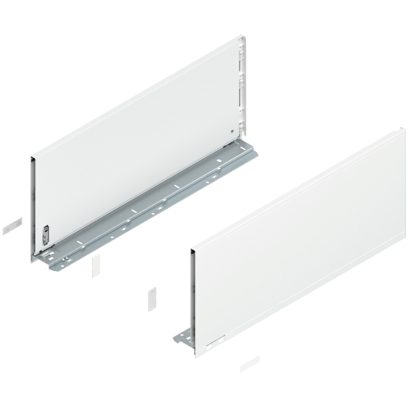 Blum 770F5502S Boki Bok szuflady LEGRABOX, wysokość F (241 mm), dł. 550 mm, lewy/prawy, do LEGRABOX pure jedwabiście biały mat p