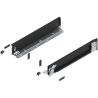 Blum 770M4501S Boki Bok szuflady LEGRABOX (za korpusem), wysokość M (90.5 mm), dł. 450 mm, lewy/prawy, do LEGRABOX pure czarny m