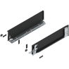 Blum 770K5001S Boki Bok szuflady LEGRABOX (za korpusem), wysokość K (128.5 mm), dł. 500 mm, lewy/prawy, do LEGRABOX pure czarny 