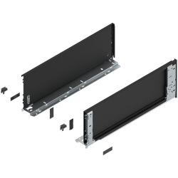 Blum 770C5001S Boki Bok szuflady LEGRABOX (za korpusem), wysokość C (177 mm), dł. 500 mm, lewy/prawy, do LEGRABOX pure czarny ma