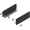 Blum 770K3502S Boki Bok szuflady LEGRABOX, wysokość K (128.5 mm), dł. 350 mm, lewy/prawy, do LEGRABOX pure czarny mat prawy+lewy